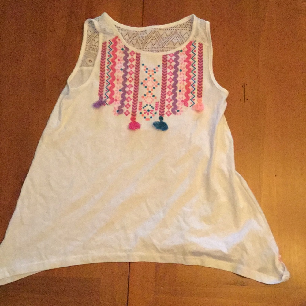 Tank top white size seven kids for summer